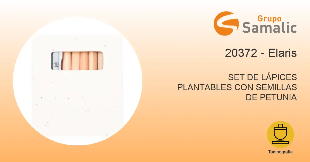 Set de lápices plantables con semillas de petunia 20372