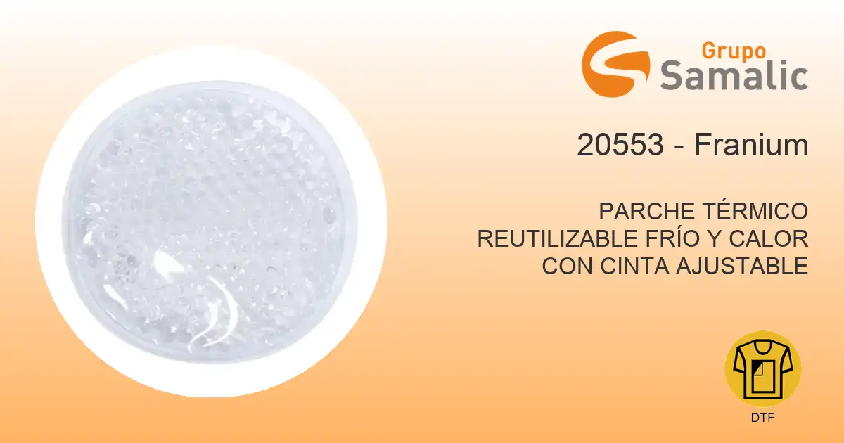 Parche térmico reutilizable frío y calor con cinta ajustable 20553