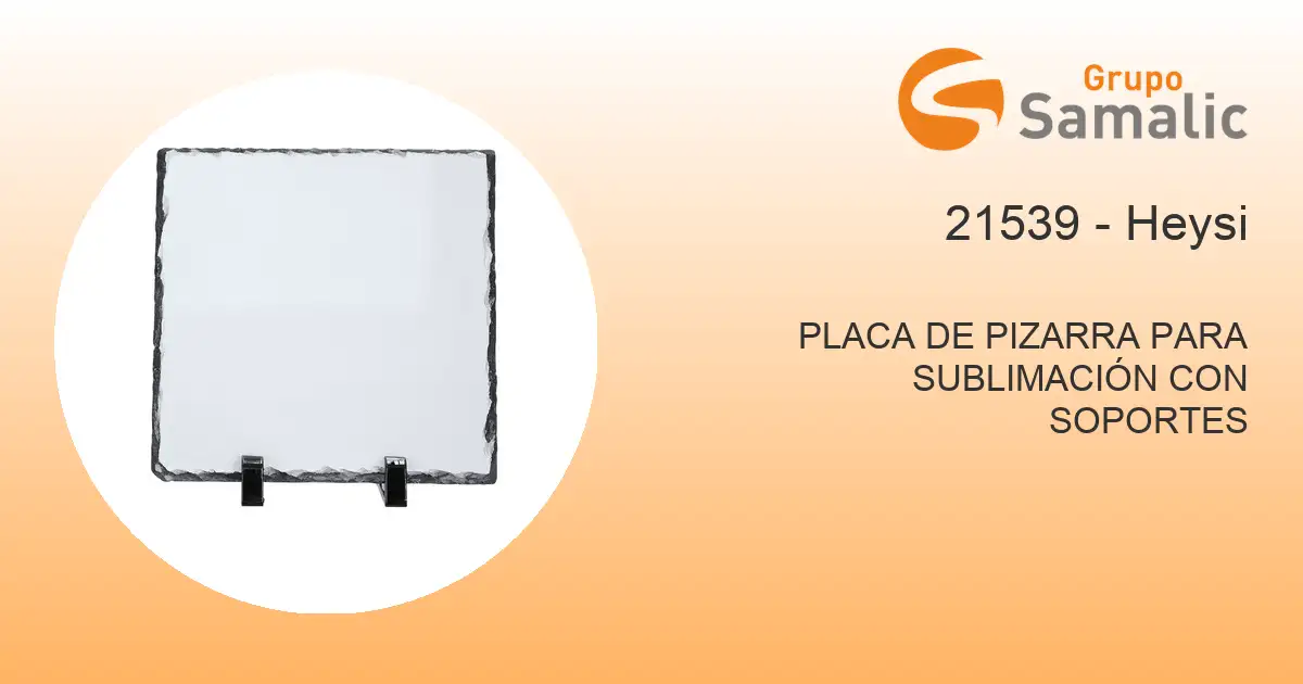 Placa de pizarra para sublimación con soportes 21539
