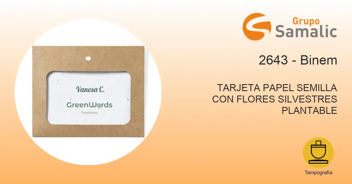 Tarjeta Papel Semilla Con Flores Silvestres Plantable 2643 tarjeta-papel-semilla-con-flores-silvestres-plantable-2643