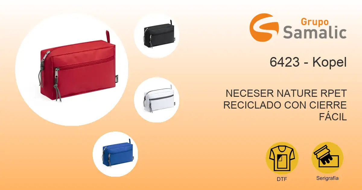 Neceser nature rpet reciclado con cierre fácil 6423