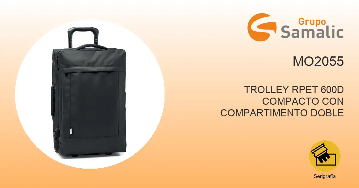 Trolley rpet 600d compacto con compartimento doble mo2055