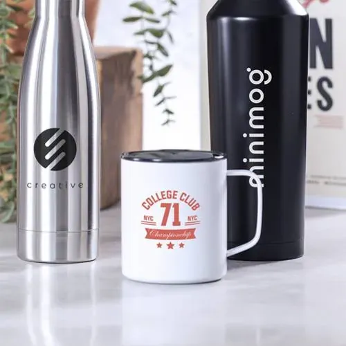Taza térmica de acero inox con aislamiento de cobre ref 1046 - 02