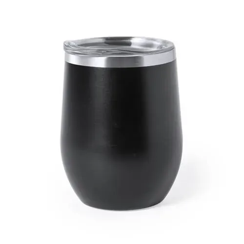 Vaso térmico de acero inox con tapa dosificadora ref 1047 - Negro