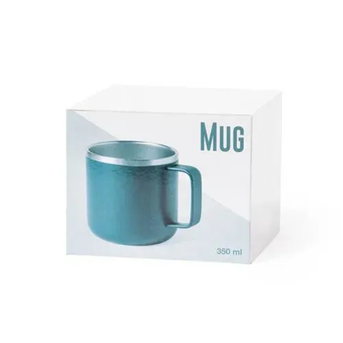 Taza de acero inox doble capa elegante bicolor ref 1048