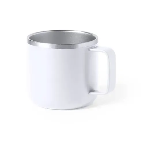 Taza de acero inox doble capa elegante bicolor ref 1048