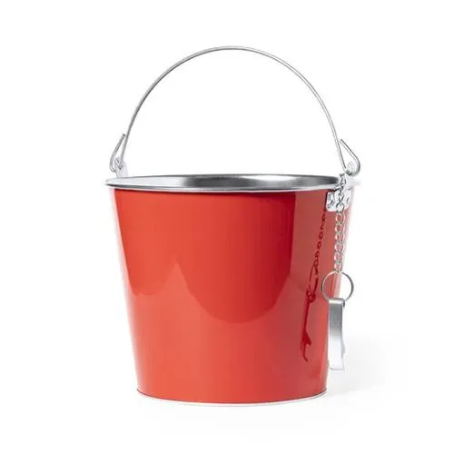 Cubo metálico de 6l con abridor incluido ref 1079 - Rojo