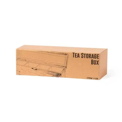 Caja para té Nature con 4 compartimentos de bambú ref 1129 - 04