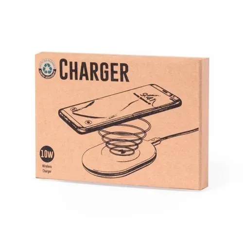 Cargador inalámbrico 10W diseño ovalado eco ref 1150