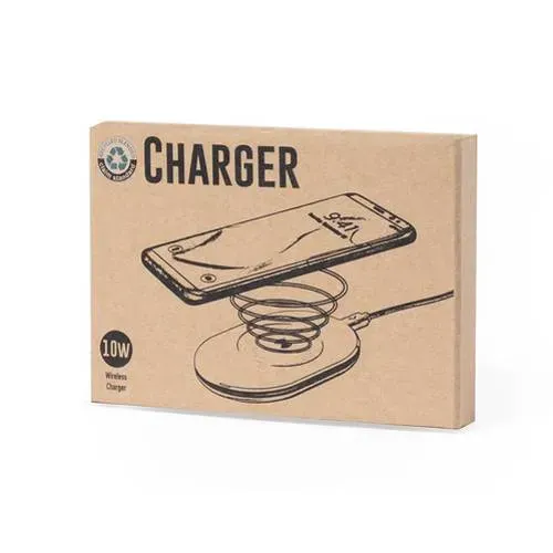 Cargador inalámbrico 10W diseño ovalado eco ref 1150