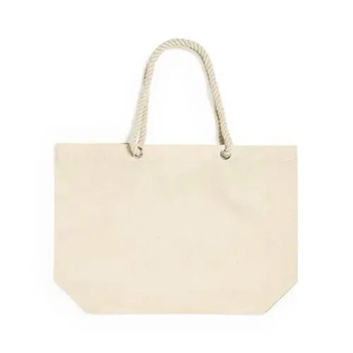 Bolsa de algodón resistente con asas largas ref 1171 - Natural