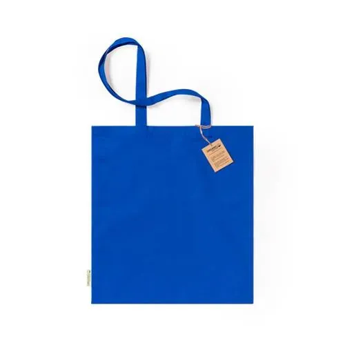 Bolsa de algodón orgánico con asas largas ref 1175 - Azul