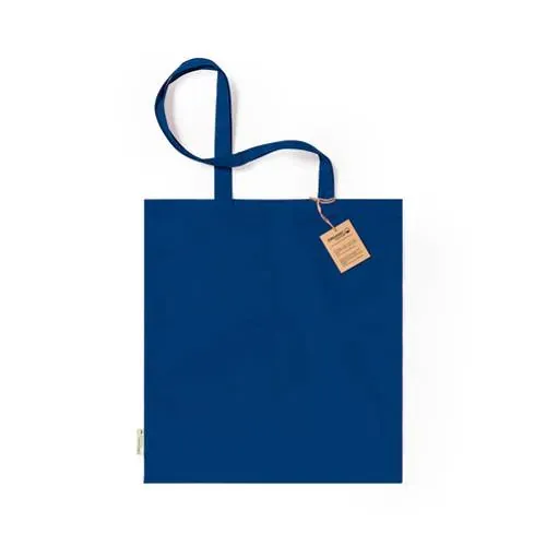 Bolsa de algodón orgánico con asas largas ref 1175 - Marino