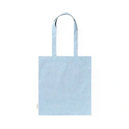 Bolsa de algodón reciclado con asas largas ref 1176 - Azul Claro