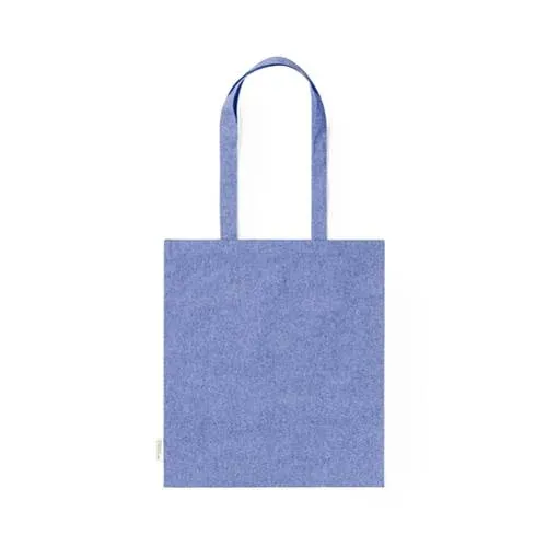 Bolsa de algodón reciclado con asas largas ref 1176 - Azul