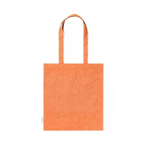Bolsa de algodón reciclado con asas largas ref 1176 - Naranja