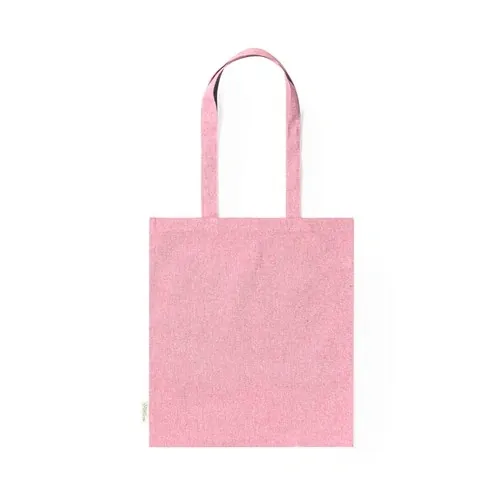 Bolsa de algodón reciclado con asas largas ref 1176 - Rosa