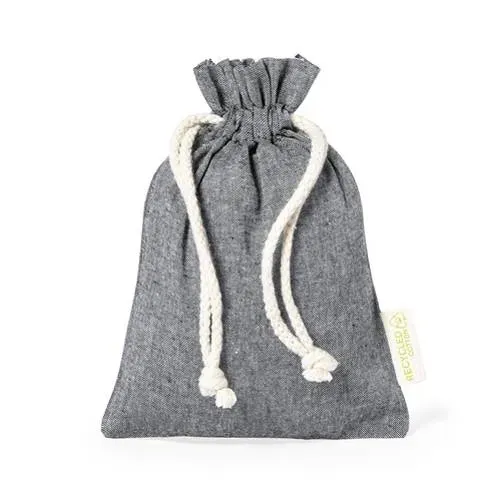 Bolsa eco-friendly de algodón reciclado con cierre de cordón ref 1178 - 00