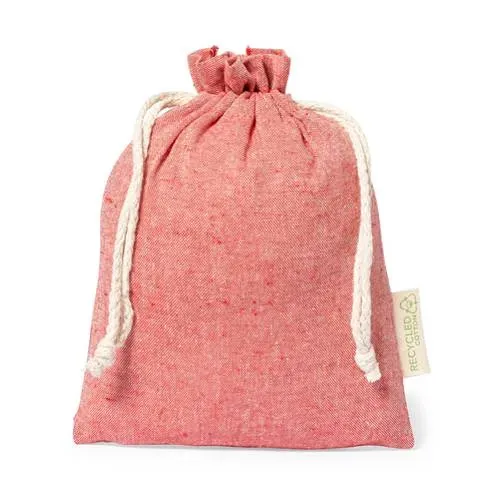 Bolsa eco-friendly de algodón reciclado con cierre de cordón ref 1178 - 01
