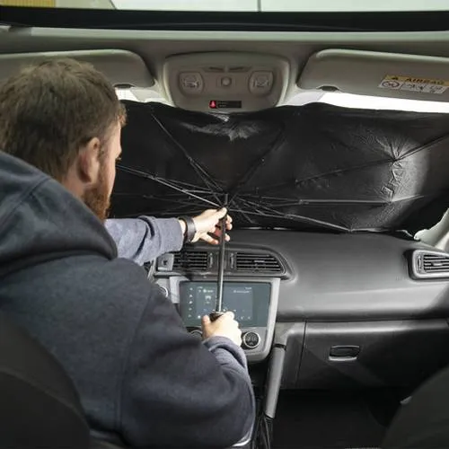 Parasol plegable para coche con apertura manual ref 1186