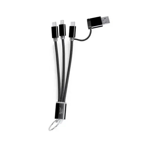 Cable cargador dual micro USB Lightning y tipo C ref 1203 - 00