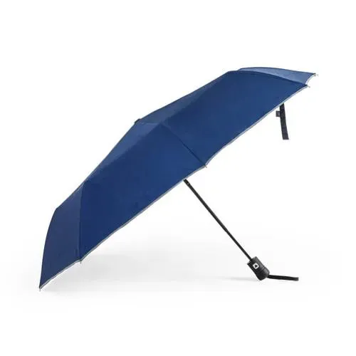Paraguas plegable automático RPET con banda reflectante ref 1220 - Marino