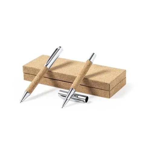 Set de bolígrafo y roller de corcho natural ref 1223 - 00