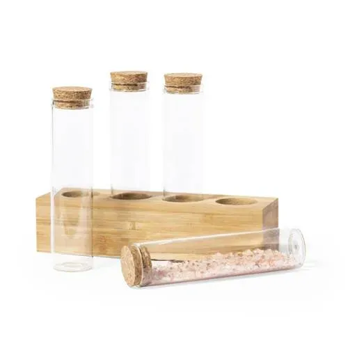 Set de especias nature con tarros de cristal reutilizables ref 1242 - 00