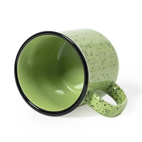 Taza de cerámica vintage con diseño moteado ref 1256 - 00