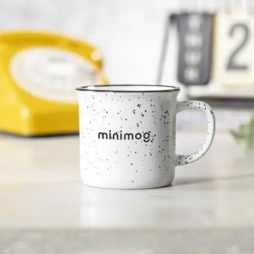 Taza de cerámica vintage con diseño moteado ref 1256 - 02
