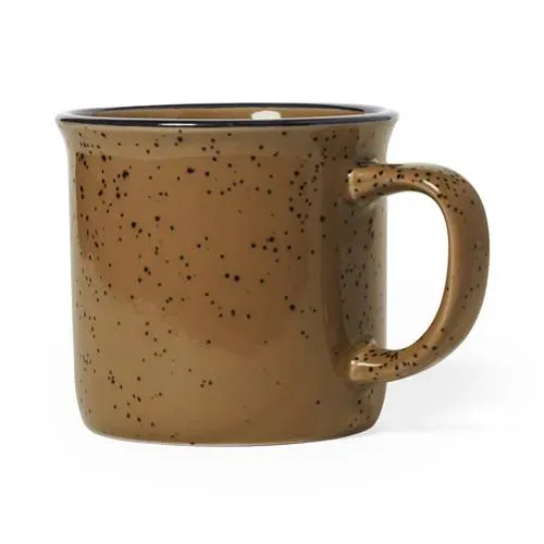 Taza de cerámica vintage con diseño moteado ref 1256 - Marron