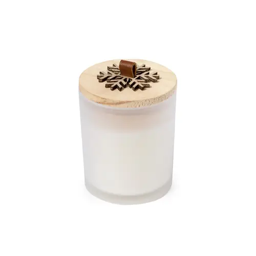 Vela navideña aroma vainilla diseño copo de nieve ref 20104