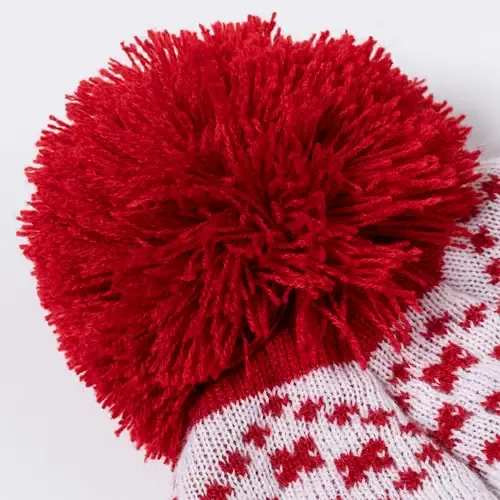 Gorro navideño con pom pom y zona para marcaje ref 20114 - 03