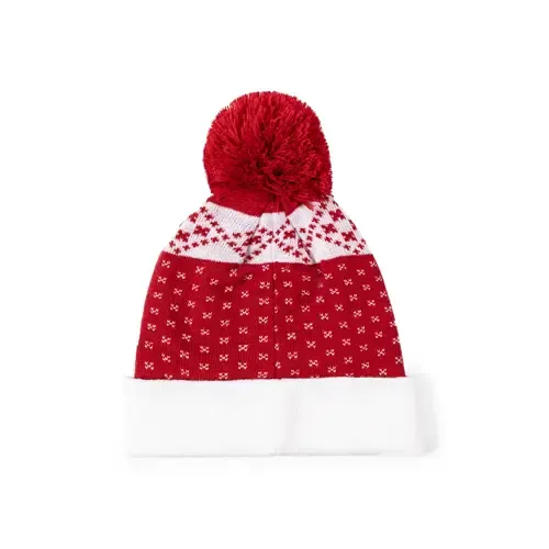 Gorro navideño con pom pom y zona para marcaje ref 20114 - 05