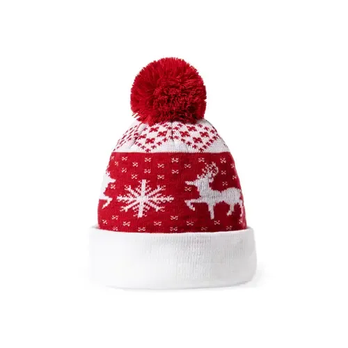 Gorro navideño con pom pom y zona para marcaje ref 20114 - 06