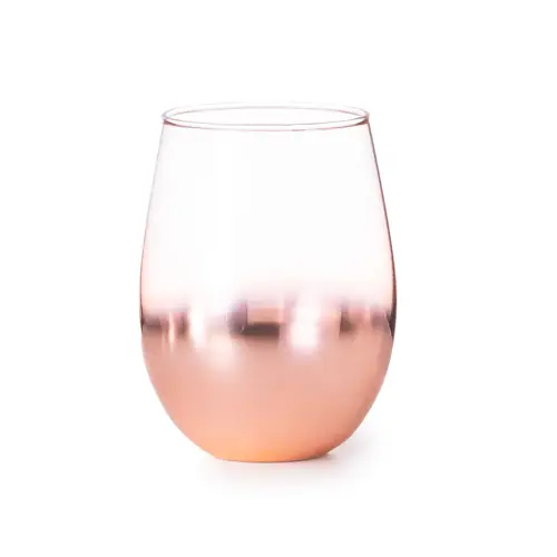 Set de Vinos Cristal Rosado Degradado con 4 Vasos ref 20130