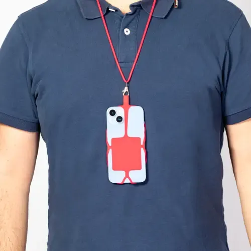 Lanyard portamóvil ajustable en poliéster y silicona ref 20156 - 03