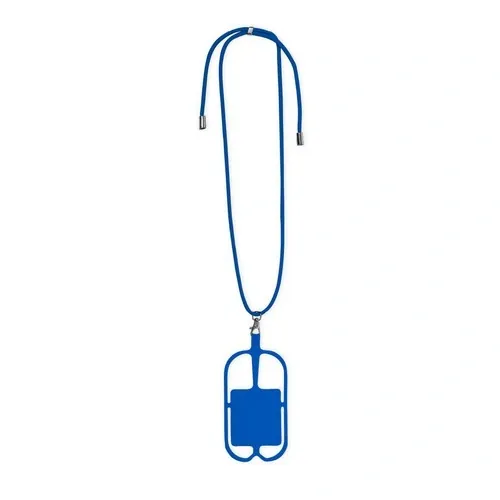 Lanyard portamóvil ajustable en poliéster y silicona ref 20156 - Azul
