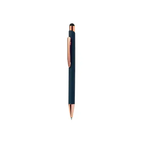 Bolígrafo puntero de tacto goma para marcaje láser ref 20180 - Marino