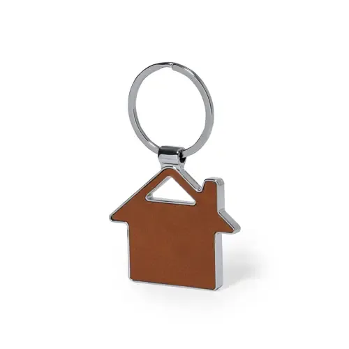 Llavero de cuero reciclado con anilla metálica ref 20188 - 04
