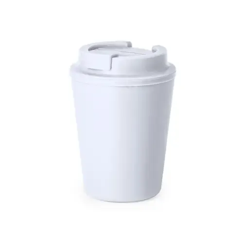 Vaso térmico de doble pared con tapa dosificadora ref 20196 - Blanco