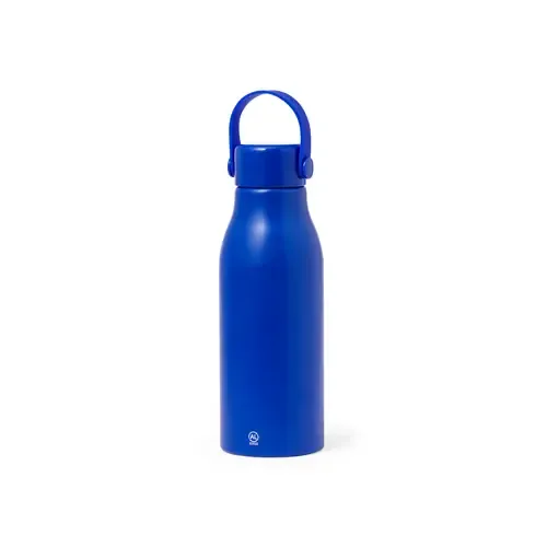 Bidón de aluminio reciclado 700 ml con asa integrada ref 20206 - Azul