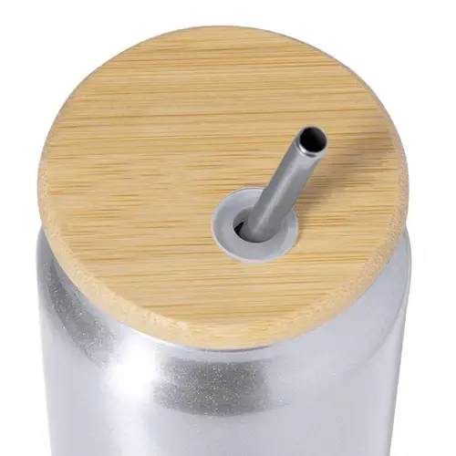 Vaso de Aluminio Reciclado con Tapón de Bambú ref 20208 - 02