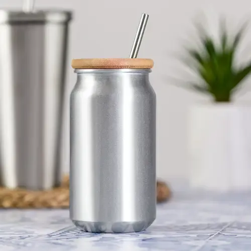 Vaso de Aluminio Reciclado con Tapón de Bambú ref 20208 - 04