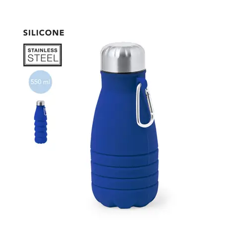Bidón plegable de silicona 550 ml fácil de transportar ref 20209