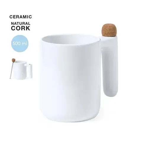 Taza de cerámica con agitador extensible integrado ref 20235 - 00