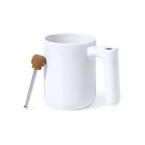Taza de cerámica con agitador extensible integrado ref 20235 - 04