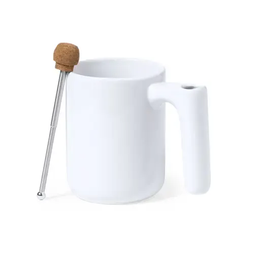Taza de cerámica con agitador extensible integrado ref 20235 - 06