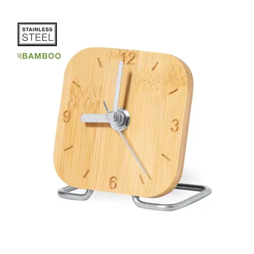 Reloj de mesa en bambú con diseño ecológico ref 20240