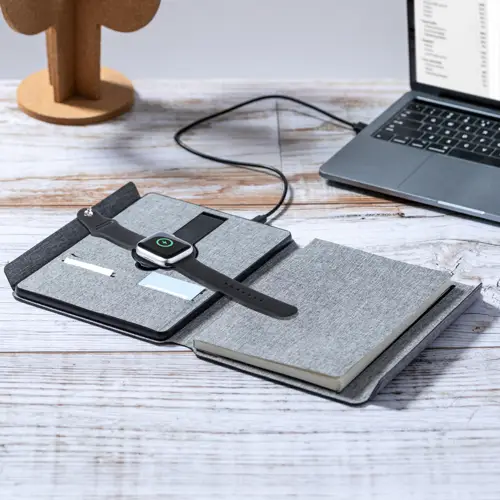 Carpeta multifunción con cargador inalámbrico 10W ref 20248